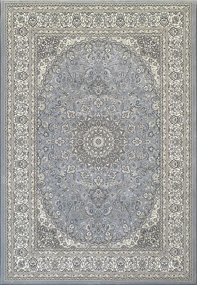 Dynamic Rugs ANCIENT GARDEN 57119-4646 Steel Blue and Cream